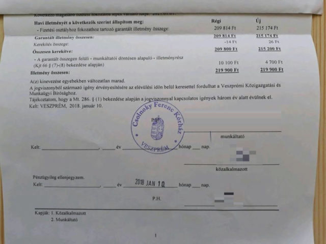 Egészségügyi béremelés elkeserítő mint derűre ad okot