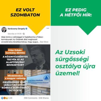 Ismét győzött a nyilvánosság ereje! Uzsoki korház bezárt, Uzsoki kórház kinyit