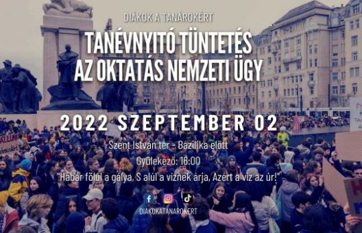 Megkezdődött a diáktüntetés: gyülekezik a tömeg a Szent István Bazilikánál