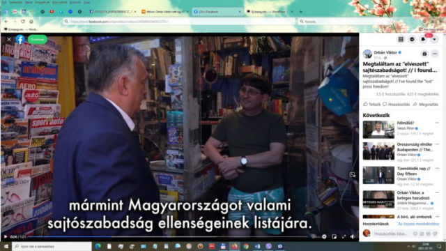 Sajtószabadság az ujságosnál van nem veszett el mondja Orbán Viktor