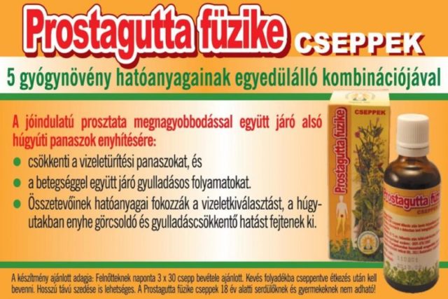 Prostagutta Füzike cseppek prosztata kezelésre